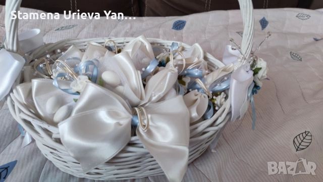 Сватбена кошница, снимка 8 - Сватбени аксесоари - 51789328