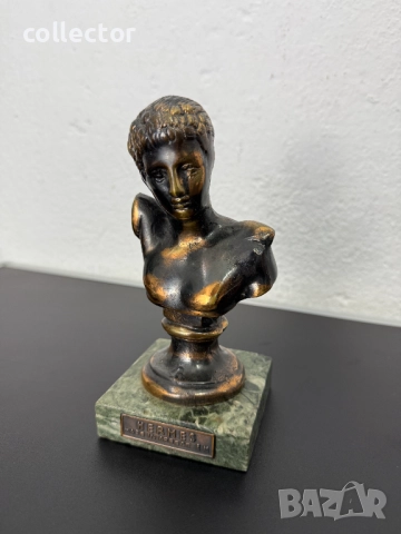 Гръцка бронзова фигура / бюст на Хермес. №7425, снимка 2 - Антикварни и старинни предмети - 51935926