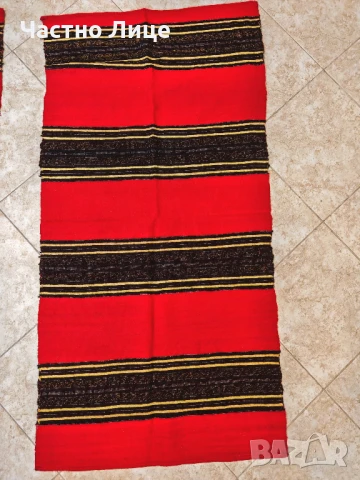 Две Старини Царски Вълнени Ръчно Тъкани Хърцойски Черги от 1930те години, снимка 3 - Антикварни и старинни предмети - 51379975