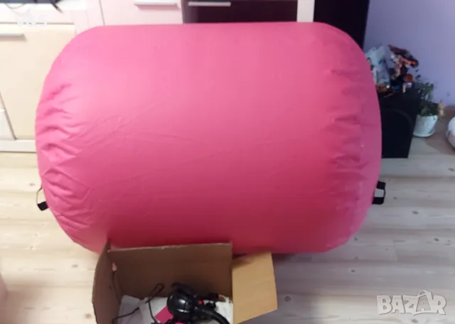 Пневматична ролка за гимнастика с пружина,плюс помпа за надуване, снимка 9 - Йога - 49226845