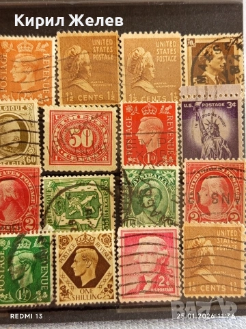 Стари пощенски марки от цял свят смесени ЛИЧНОСТИ,КРАЛИЦИ,КРАЛЕ,ПРЕЗИДЕНТИ за КОЛЕКЦИЯ 51957, снимка 3 - Филателия - 53218727