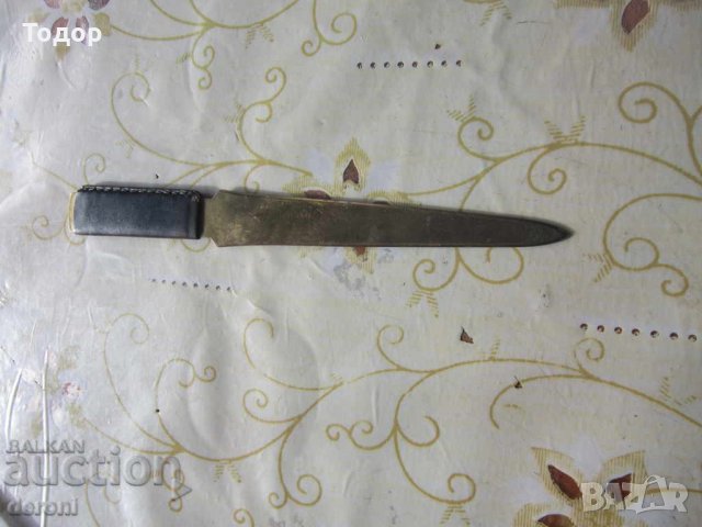 Старинен позлатен нож за писма, снимка 3 - Колекции - 34540987