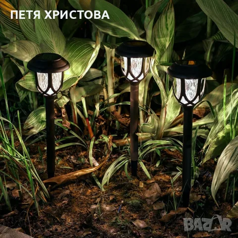 Соларна лампа за градина "уникален дизайн и визия" модел 2024 - 1 бр, снимка 5 - Декорация за дома - 55788447