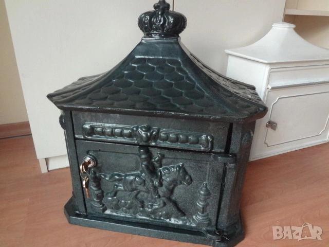 Голяма пощенска кутия-лят алуминий- 2 бр. от Германия, снимка 7 - Градински мебели, декорация  - 53726833