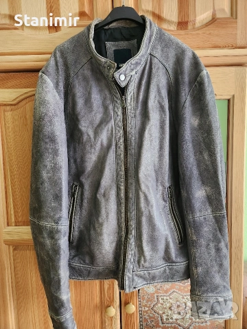 Мъжко яке Естествена кожа, снимка 4 - Якета - 53844143