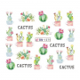 лист 12 в 1 вида кактус кактуси слайдер татос ваденки водни стикери за нокти маникюр, снимка 3