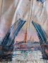 Фин двулицев шал с принт кашмир и вълна от Сант Петербург,Русия, снимка 1 - Шалове - 42209159