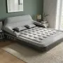 Надуваемо легло Queen Size с облегалка и възглавници – Луксозен комфорт за дом, къмпинг и гости, снимка 3