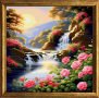 гоблен "РОЗОВ ВОДОПАД" Д 46; размери /42*42/см.; 42 цвята (ДМЦ); 76лв., снимка 1