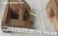 Голям стар дървен ограничител за книги, фигура, дърворезба Bookend, снимка 13