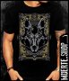 Черна тениска с щампа BLACK WOLF, снимка 1 - Тениски - 42642646