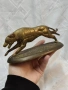 Масивна бронзова фигура на куче, състезателна хрътка, снимка 5