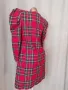 М/L Червена рокля каре с дълъг ръкав @, снимка 2