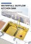 Висококачествена мултифункционална кухненска мивка в цвят злато, снимка 7