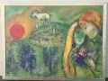 Картина на Marc Chagall- The Lovers of Vence 1957 г, снимка 3