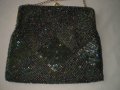 Ретро Дамска чанта портмоне стъклена мъниста хемелеон , снимка 2