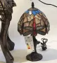 Настолна лампа в стил Тифани – модел „Синьо водно конче“, снимка 3