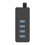 ORICO USB 3.0 HUB 4 Port, 1метър кабел, W5P-U3-100-BK-PRO, Гаранция 24 месеца, снимка 2