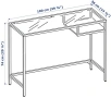 Бюро/Конзолна маса IKEA VITTSJÖ за лаптоп/компютър 100x36 cm черен метал и стъкло , снимка 2