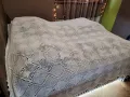 ръчно плетена покривка за голяма спалня , бяла, снимка 1