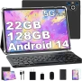 10-инчов таблет, 22GB RAM + 128GB ROM + 1TB разширяема памет, Android 14 таблет с клавиатура и мишка, снимка 1