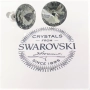 Обеци на винт SWAROVSKI RIVOLI Silver Night 12мм, снимка 1