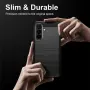 За Samsung Galaxy A27 5G TPU Калъф Carbon Fiber Brushed със Скрийн Протектор – 3 цвята, снимка 9
