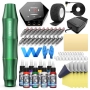 НОВ комплект за татуировки Wormhole Tattoo WTK106, ротационна със захранване, 15 игли, 8 мастила..., снимка 1
