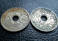 Стара монета 25 сантима 1930 г. и 1933 г. Франция - топ !, снимка 5