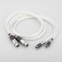 Чифт OCC посребрени RCA мъжки към XLR женски, усукан кабел - 0.5м., снимка 1