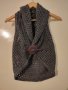 Сива плетена жилетка без ръкави , снимка 1 - Жилетки - 7183522
