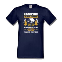 Мъжка тениска Camping Where Friends And Marshmallows Get Toastet Together,Къмпинг,Планина,Изненада,, снимка 10 - Тениски - 36348596