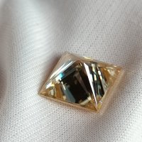 Голям 5+ карата диамант мойсанит Diamond Moissanite Топ Фенси Златен кръст оттенък Принцеса , снимка 7 - Други - 35732331