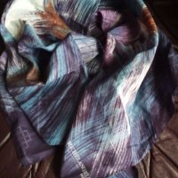'MICHELANGELO' ROMA уникален флорален  шал/високо съдържание коприна/, снимка 6 - Шалове - 40542600