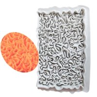 Гънки къдрички текстура релефна пано силиконов молд форма декорация торта фондан, снимка 5 - Форми - 41933754