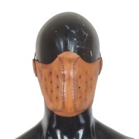 №4322 Мото маска от естествена кожа ръчна изработка, снимка 2 - Аксесоари и консумативи - 42262336