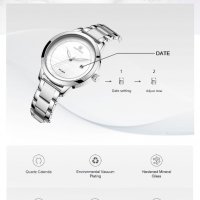 Дамски часовник NAVIFORCE Clarity SIlver/White 5008 SW. , снимка 15 - Дамски - 34744778