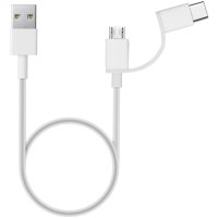 XIAOMI Mi 2in1 кабел USB (А) - micro USB / Type C, 100см - SJV4082TY, снимка 7 - USB кабели - 41364095