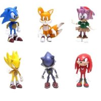 Соник Sonic 6 бр малки пластмасови играчки фигурки за игра и украса торта, снимка 4 - Фигурки - 41889353