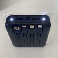 Външна батерия Power bank с четири кабела и капацитет от 20 000 mAh, снимка 6 - Външни батерии - 41804283