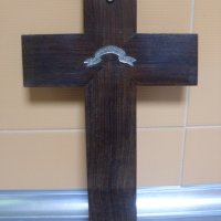Дървен кръст- разпятие., снимка 3 - Антикварни и старинни предмети - 42526092