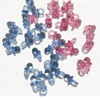 Акрилни елементи розови сини биберони биберон елемент декорация, снимка 1 - Други - 34253860