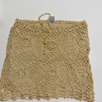 Уникална плажна плетена лятна пола бежов цвят , снимка 6 - Поли - 36514123