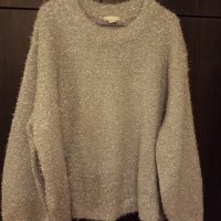 сребриста ефектна топла блуза с дълъг ръкав моден бранд , снимка 2 - Блузи с дълъг ръкав и пуловери - 35956272