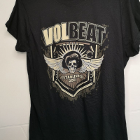 Разпродажба VOLBEAT Мъжка/дамска черна тениска, размер L, снимка 4 - Тениски - 36457775