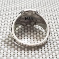 Нацистки пръстен с дъбови листа, снимка 3 - Антикварни и старинни предмети - 39021235