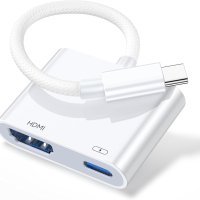 USB C към HDMI адаптер, Тип С към HDMI 1080P 4K конвертор (съвместим с Thunderbolt 3), снимка 1 - Кабели и адаптери - 44217692