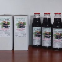 100% натурален сок от арония в кутия 3 л с канелка, снимка 2 - Домашни напитки - 34106327