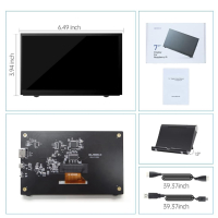 HMTECH 7-инчов Raspberry Pi 800x480 HDMI монитор IPS LCD, снимка 7 - Монитори - 44561023
