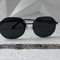 Valentino дамски слънчеви очила Осмоъгълник с верижка синджир, снимка 9 - Слънчеви и диоптрични очила - 41787226